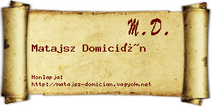 Matajsz Domicián névjegykártya